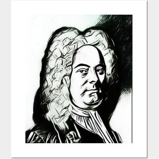 George Frideric Handel Black and White Portrait | George Frideric Handel Artwork 3 Posters and Art